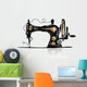 Sewing machine retro sketch for your design Wall Decal