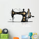 Sewing machine retro sketch for your design Wall Decal