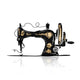 Sewing machine retro sketch for your design Wall Decal