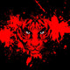 Blood Red Tiger Wall Mural