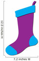 Purple Stocking Wall Decal
