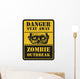 Warning Sign Zombie Wall Decal