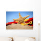 big starfish in the sand Wall Mural