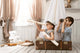Boys in the image of sailors playing in her room Wall Mural