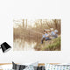 Boys fishing on the lake Wall Mural