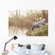 Boys fishing on the lake Wall Mural