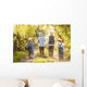 Boys go fishing with fishing rods on a rural street Wall Mural