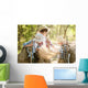 Boys travelers exploring route map Wall Mural