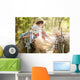 Boys travelers exploring route map Wall Mural