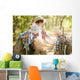 Boys travelers exploring route map Wall Mural