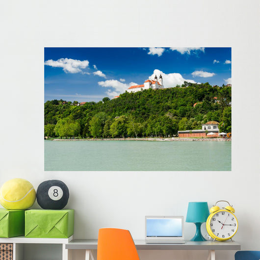 View to the benedictine abbey in Tihany, Hungary Wall Mural