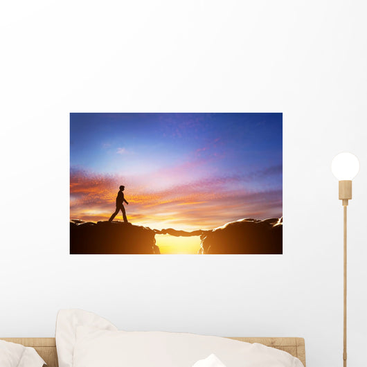 precipice between mountains Wall Mural