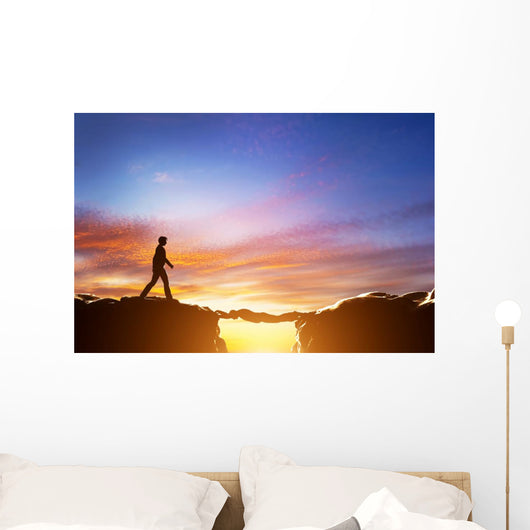 precipice between mountains Wall Mural