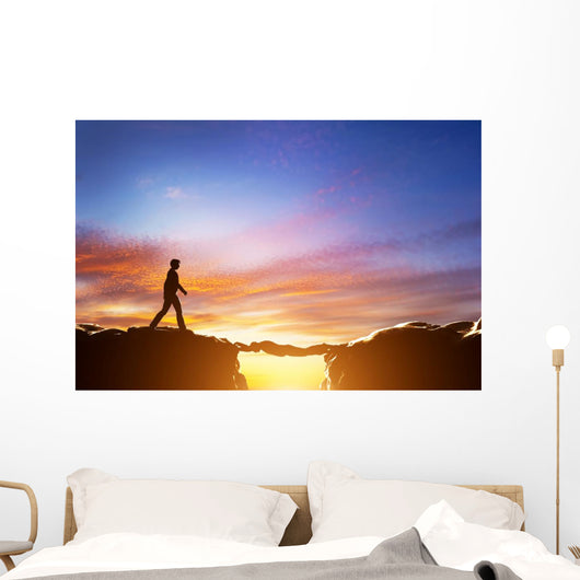 precipice between mountains Wall Mural
