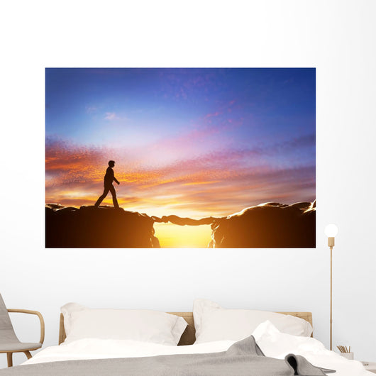 precipice between mountains Wall Mural