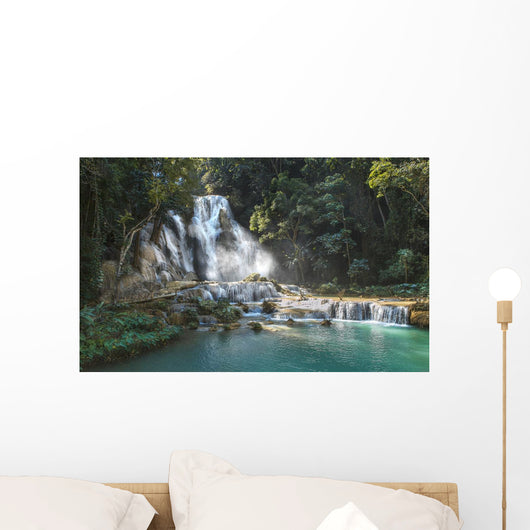 kuang si waterfall Wall Mural