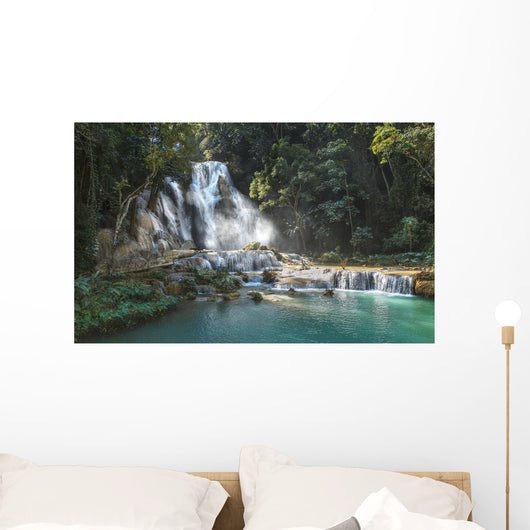 kuang si waterfall Wall Mural
