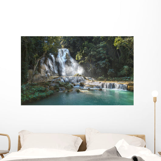 kuang si waterfall Wall Mural