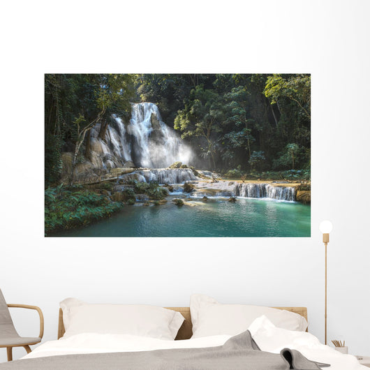 kuang si waterfall Wall Mural