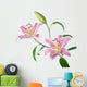 Pink lilly flowers Wall Decal