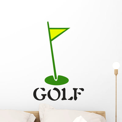 Golf Wall Decal shown on a wall
