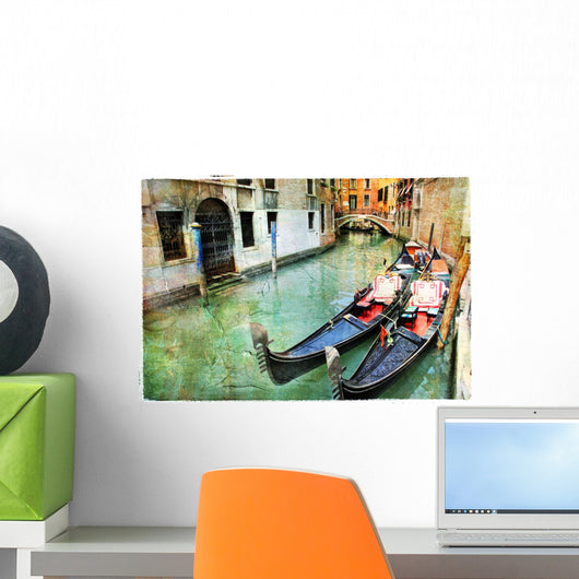 Gondolas Venetian Canal Wall Mural