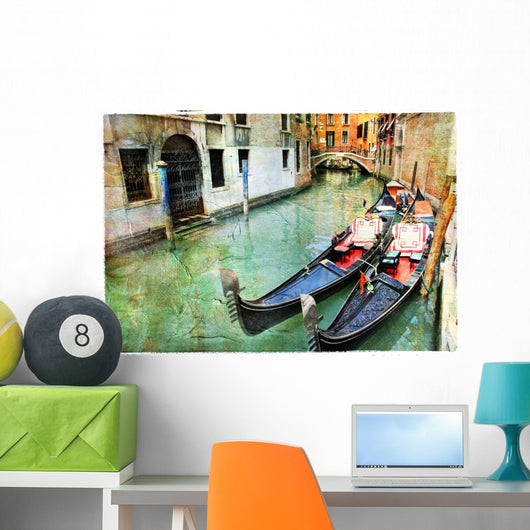 Gondolas Venetian Canal Wall Mural