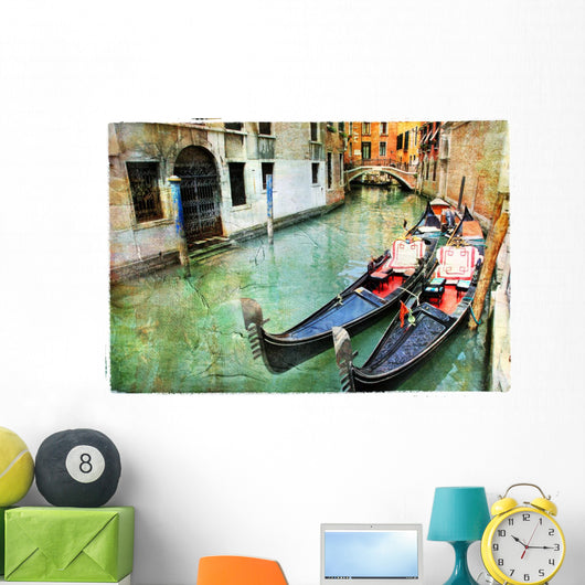 Gondolas Venetian Canal Wall Mural