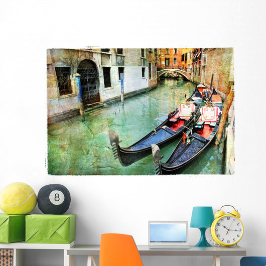 Gondolas Venetian Canal Wall Mural