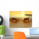 Sunset at the beach Wall Mural