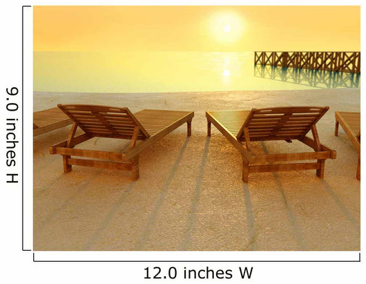 Sunset at the beach Wall Mural