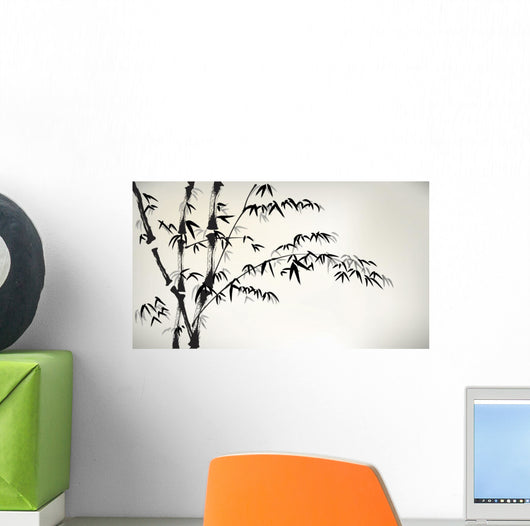 ink painted bamboo Wall Mural