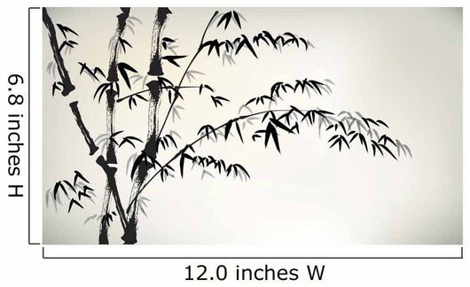 ink painted bamboo Wall Mural