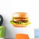 burger isolated on white Wall Decal