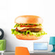 burger isolated on white Wall Decal