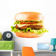 burger isolated on white Wall Decal