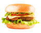 burger isolated on white Wall Decal