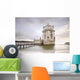 Belem Tower on the Tagus river in the sunset, famous city landma Wall Mural