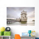 Belem Tower on the Tagus river in the sunset, famous city landma Wall Mural