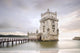 Belem Tower on the Tagus river in the sunset, famous city landma Wall Mural