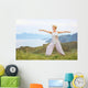 Senior woman doing yoga exercises Wall Mural