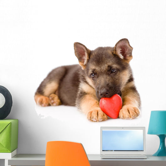 german shepherd love Wall Decal