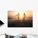happy family on the beach Wall Mural