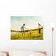 happy family having fun outdoors Wall Mural