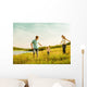 happy family having fun outdoors Wall Mural