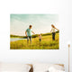 happy family having fun outdoors Wall Mural