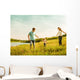 happy family having fun outdoors Wall Mural