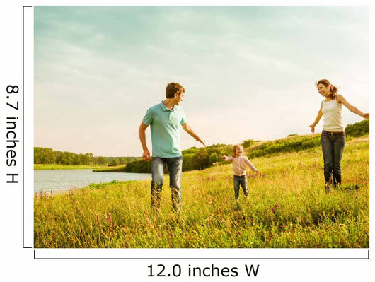 happy family having fun outdoors Wall Mural