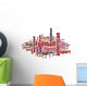 football word cloud Wall Decal
