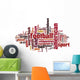 football word cloud Wall Decal